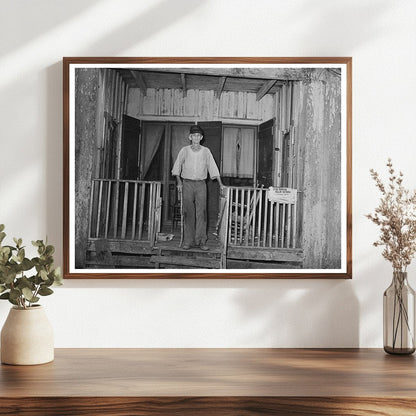 Elderly Man on Porch in Lutcher Louisiana 1938