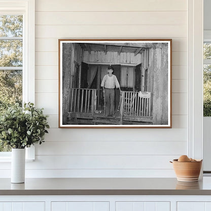 Elderly Man on Porch in Lutcher Louisiana 1938