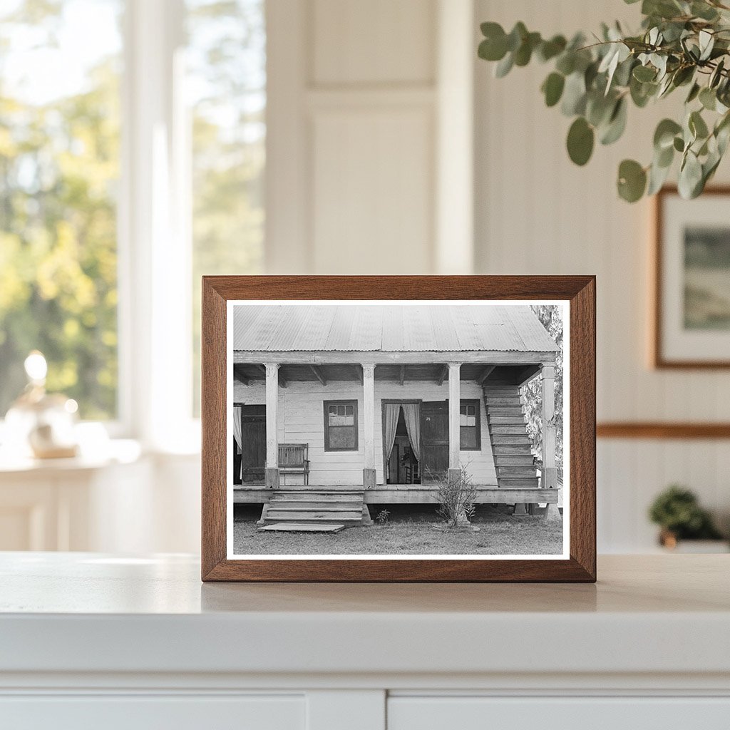 Rural House with Outside Stairway in Louisiana 1938
