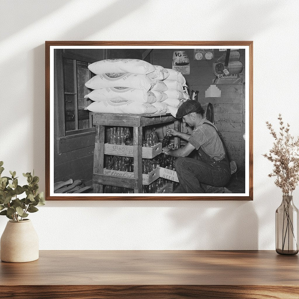 Grocery Store Scene in New Iberia Louisiana 1938