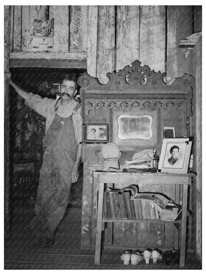 W.E. Smith in His Home Morganza Louisiana 1938