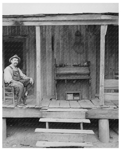 W.E. Smith on Porch in Morganza Louisiana 1938