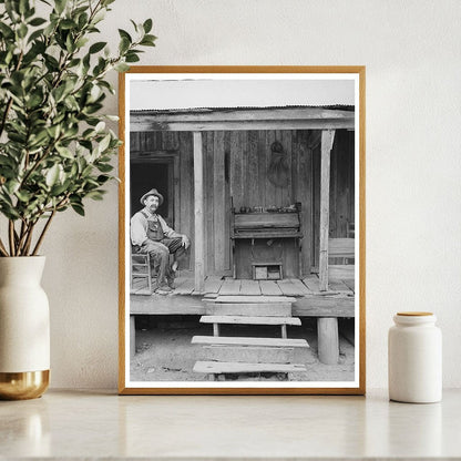 Tenant Farmer W.E. Smith on Porch Morganza Louisiana 1938