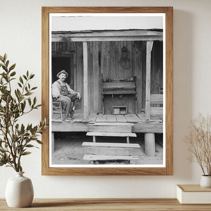 Tenant Farmer W.E. Smith on Porch Morganza Louisiana 1938