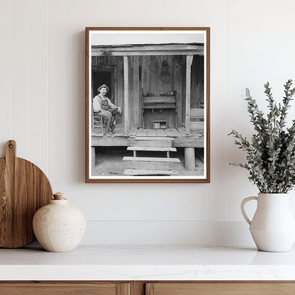 W.E. Smith on Porch in Morganza Louisiana 1938