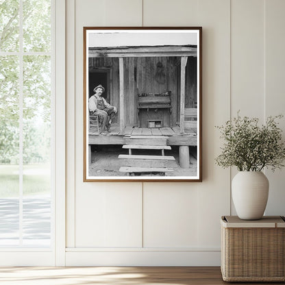 Tenant Farmer W.E. Smith on Porch Morganza Louisiana 1938