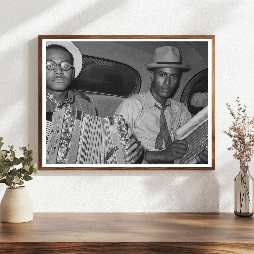 Musicians Playing Accordion and Washboard Louisiana 1938