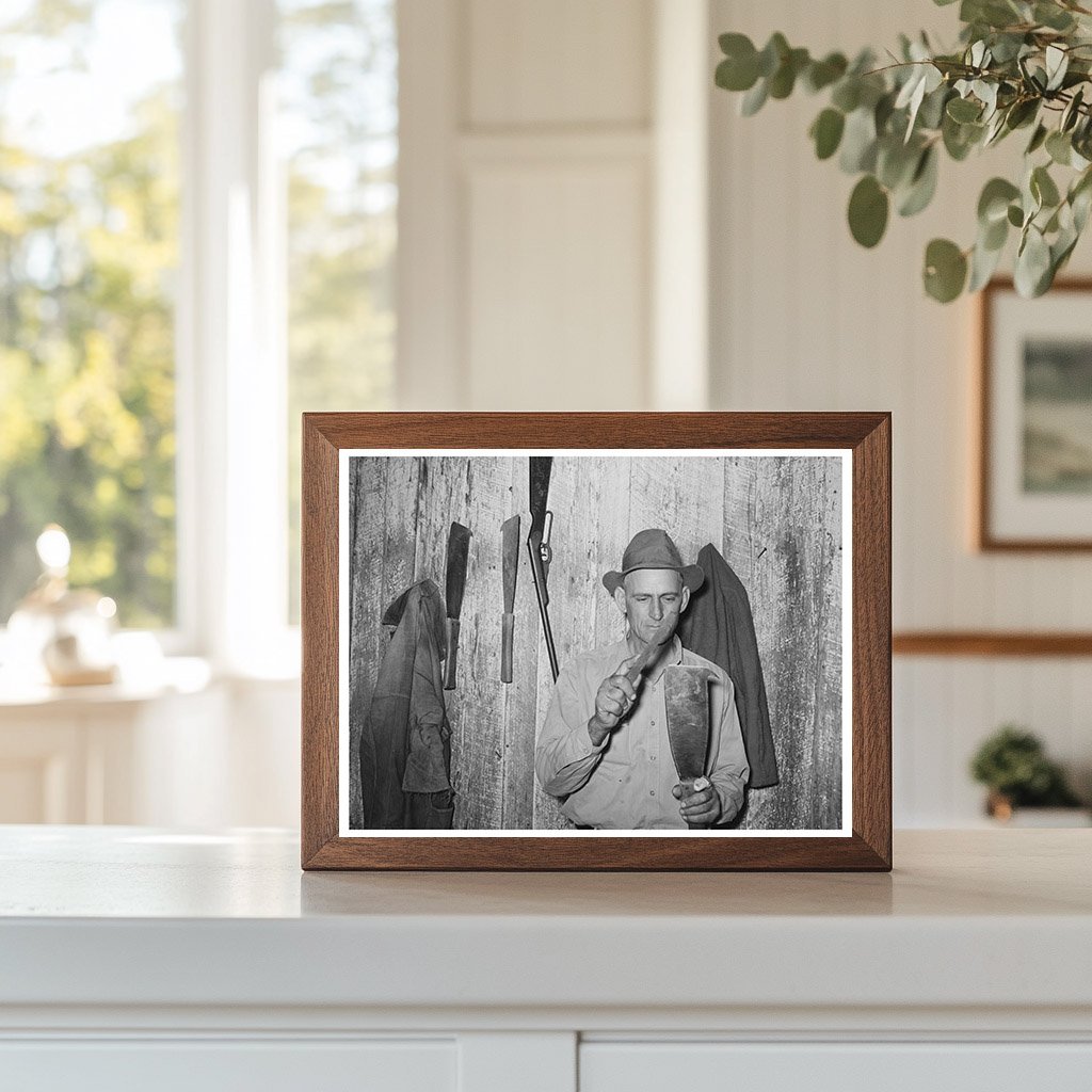 Emil Kimball Sharpening Cane Knife Morganza Louisiana 1938