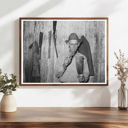 Emil Kimball Sharpening Cane Knife Morganza Louisiana 1938