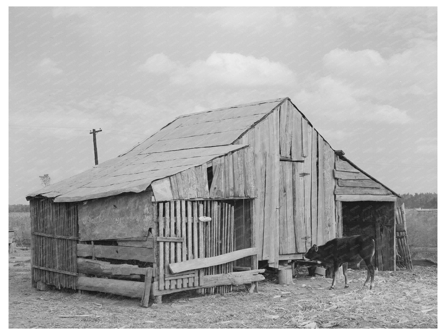 Vintage Barn at Emil Kimball Farm Louisiana 1938