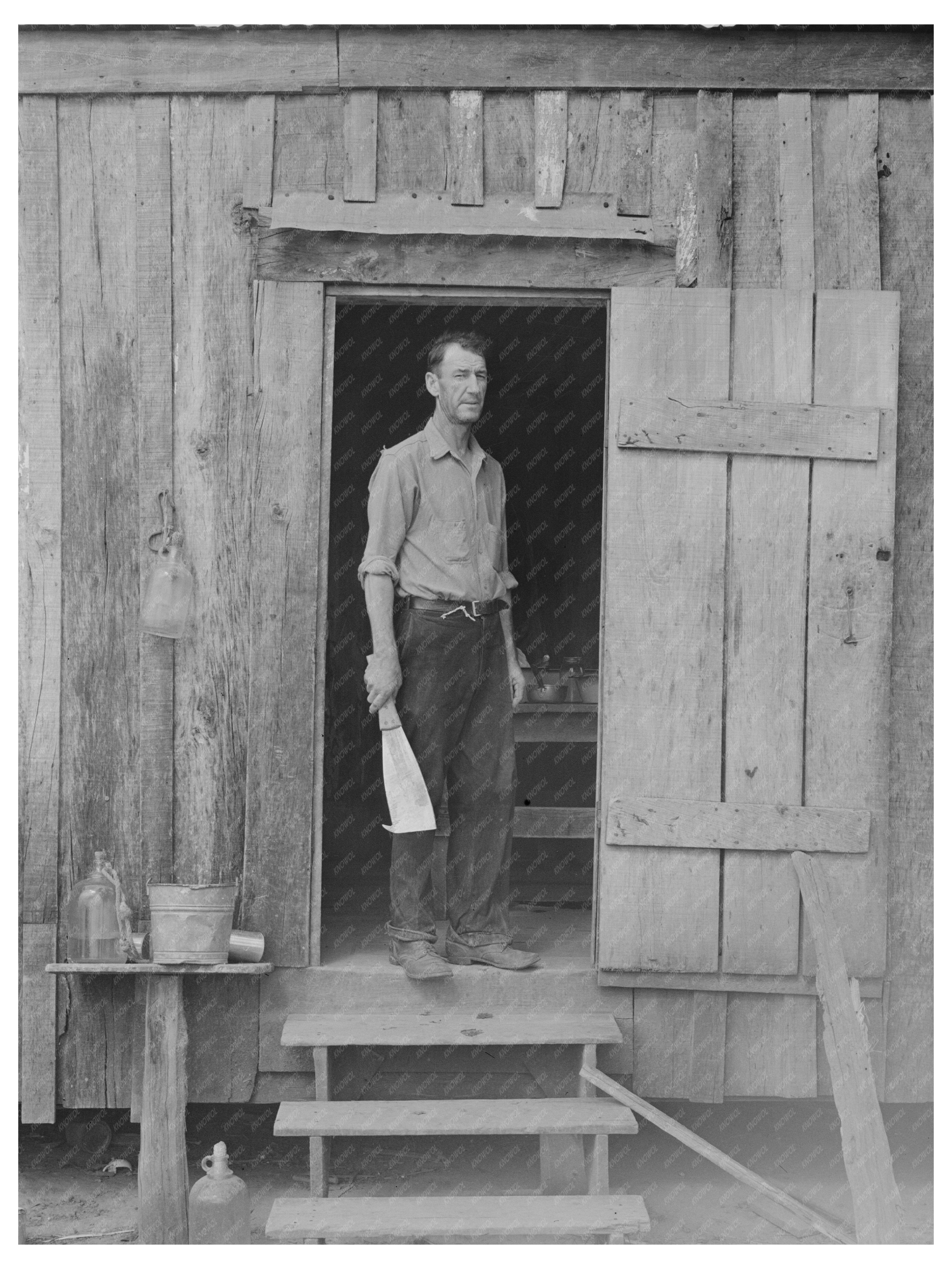 M. LaBlanc at Farm Home in Morganza Louisiana 1938