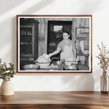 Mrs. M. LaBlanc Washing Dishes in Louisiana 1938