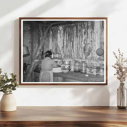 Mrs. M. LaBlanc Organizing Kitchen in Morganza Louisiana 1938