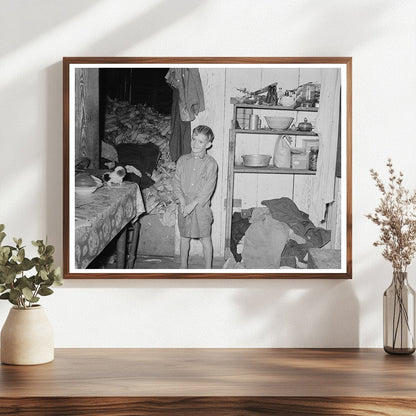 Young Boy in Adams Family Kitchen Morganza Louisiana 1938