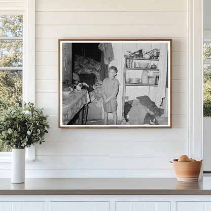 Young Boy in Adams Family Kitchen Morganza Louisiana 1938