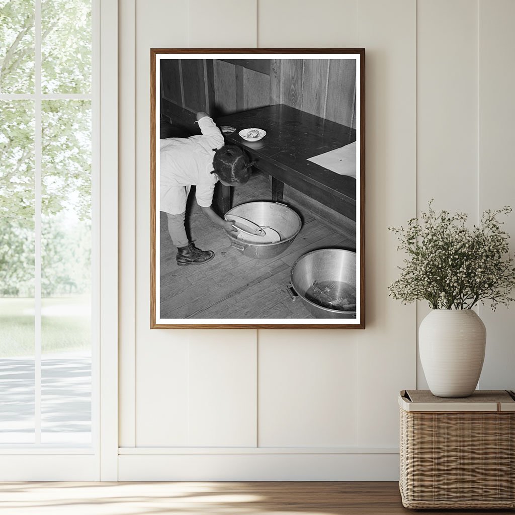 Children Dishwashing in Nursery School Arkansas 1938