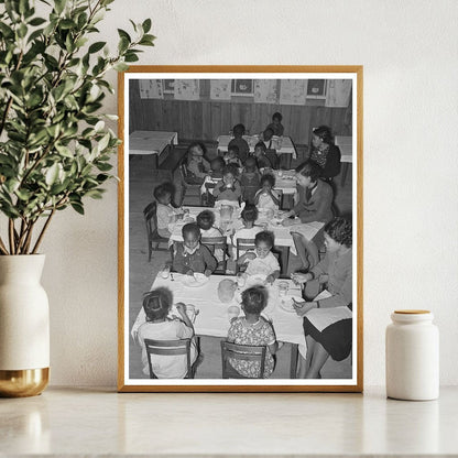 Luncheon at Nursery School in Lakeview Arkansas 1938