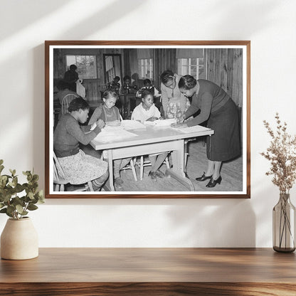 Sewing Lesson at Lakeview School December 1938