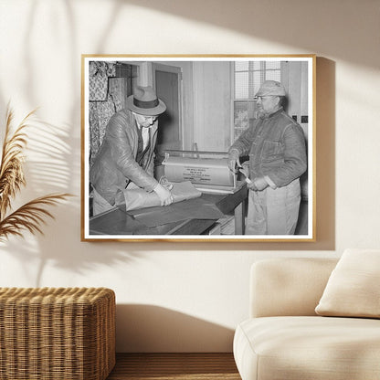 Storekeeper Wrapping Package for Farmer in Lakeview 1938