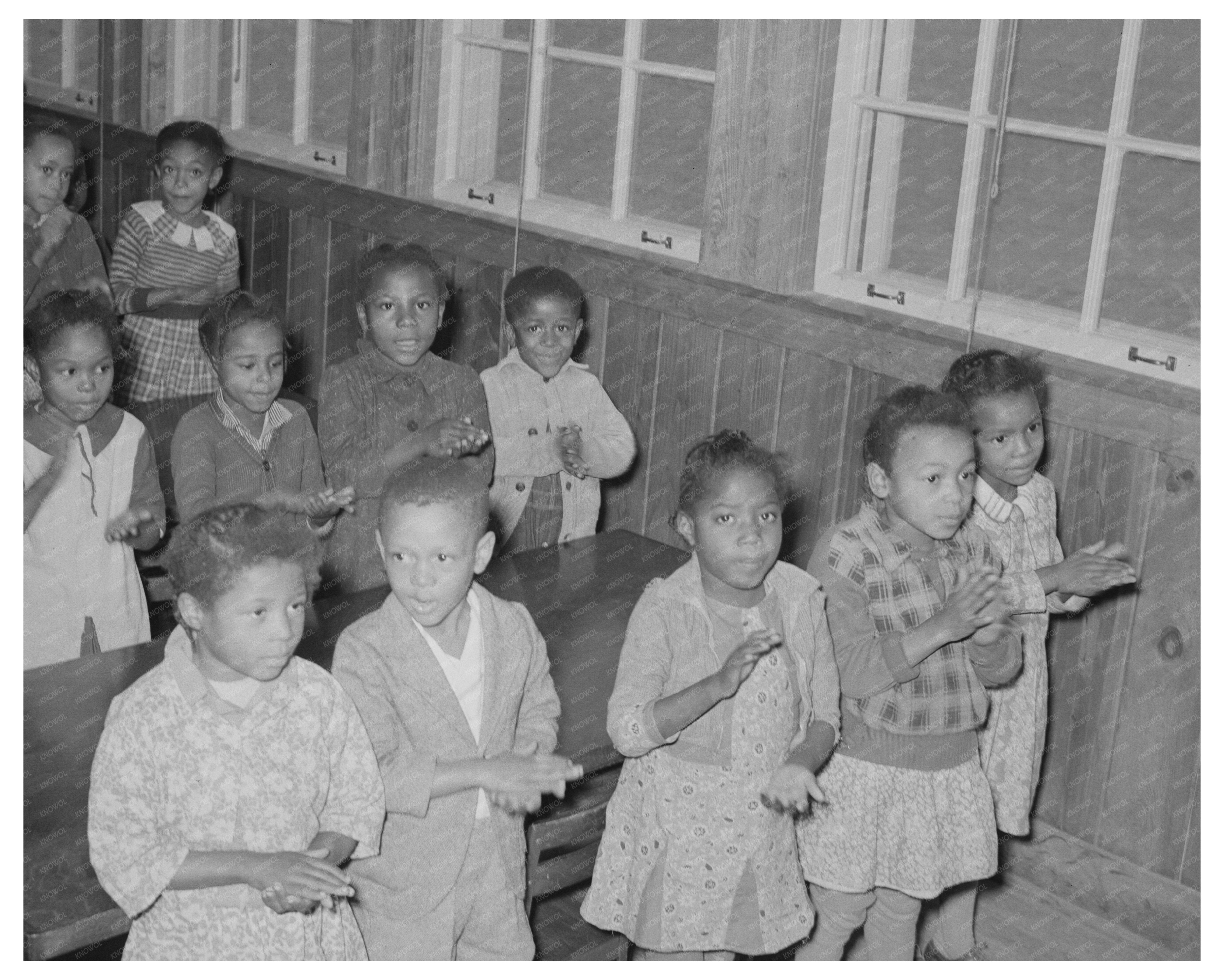 Schoolchildren Singing in Lakeview Arkansas December 1938