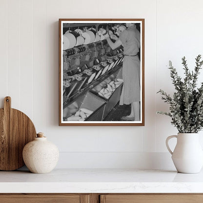 Worker Winding Cotton Thread at Laurel Mills 1939