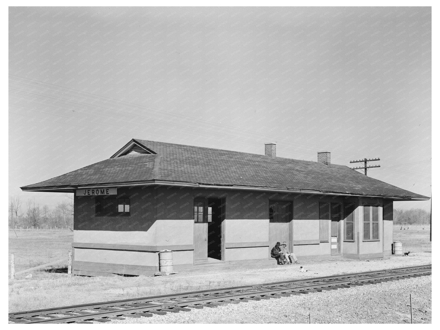 Jerome Arkansas Railroad Station January 1939 Vintage Image