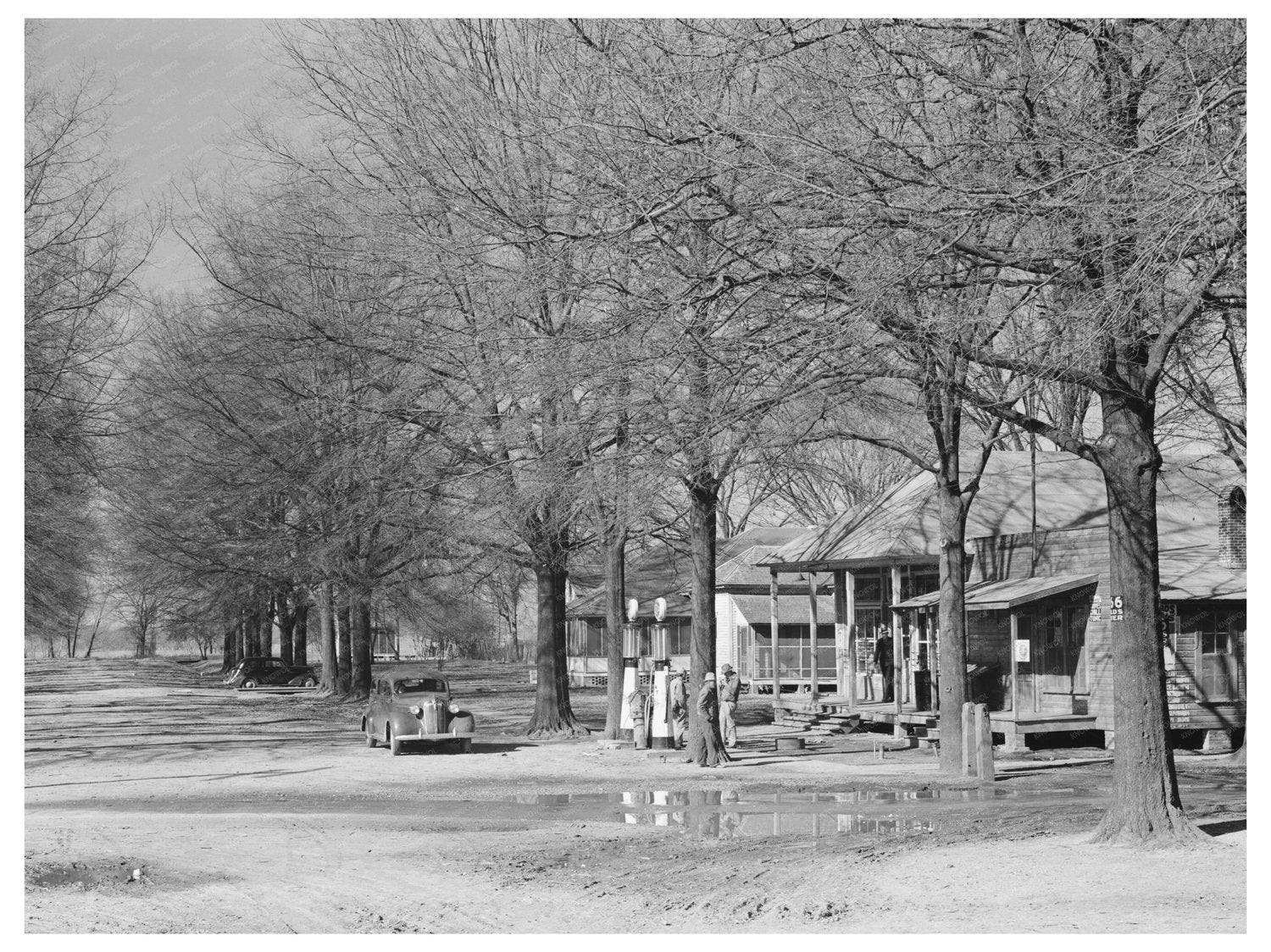 Main Street Jerome Arkansas January 1939 Historical Scene