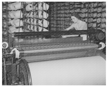 Winding Machine for Warp Preparation at Laurel Mills 1939