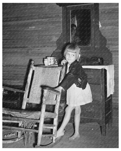 Child in Front of Dresser Laurel Mississippi January 1939