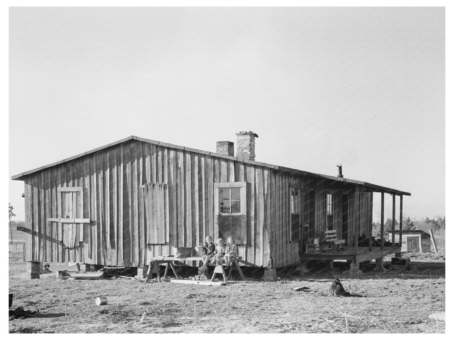 Scarbrough Family Children at Their Farm Home 1939
