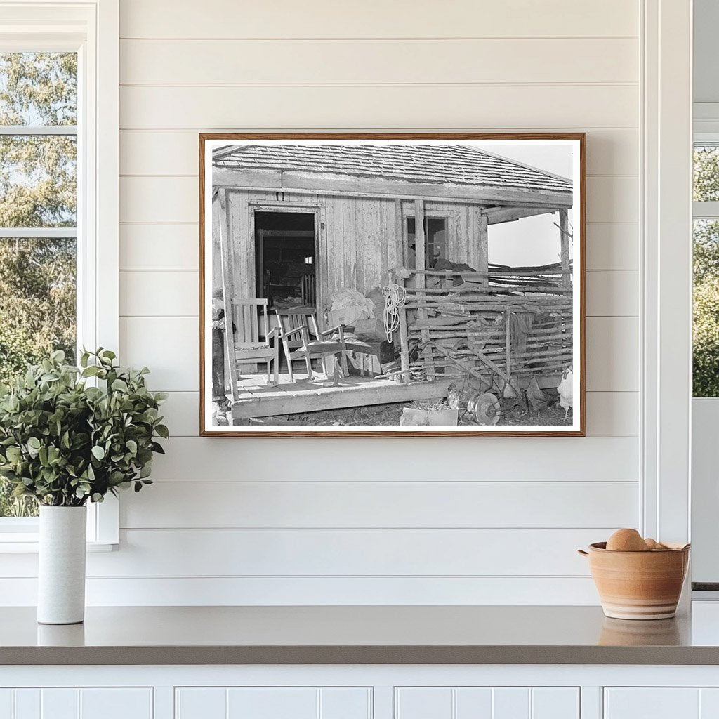 Front Porch of Sharecroppers Cabin Transylvania Louisiana 1939