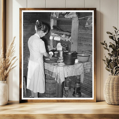 Mrs. Scarbrough in Kitchen Laurel Mississippi 1939