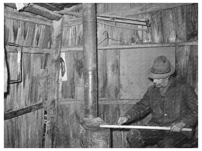 Mot Tucker Crafting Ax Handles in Antioch Mississippi 1939