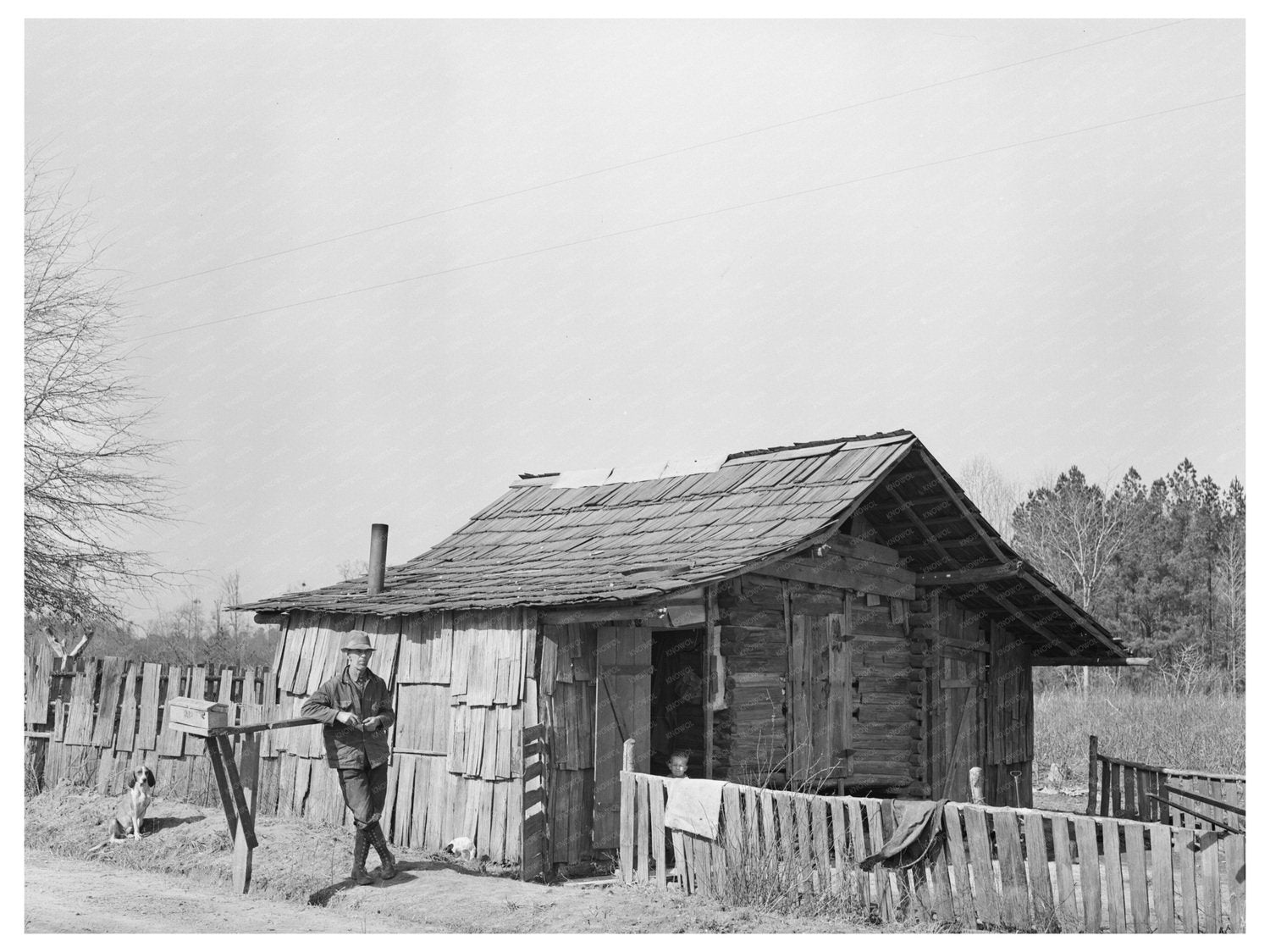 Mot Tucker Corncrib Home in Antioch Mississippi 1939