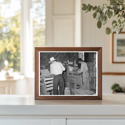Mexican Box Makers at Alamo Texas Vegetable Plant 1939