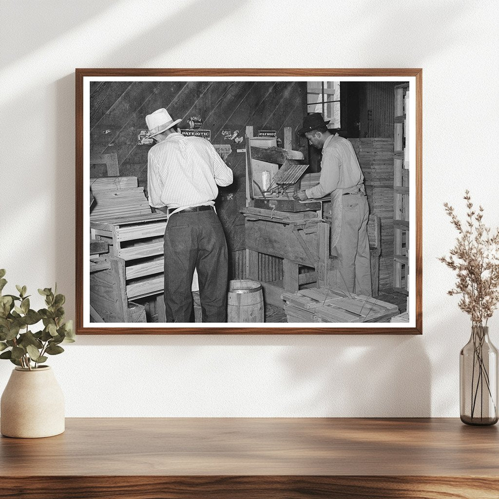 Mexican Box Makers at Alamo Texas Vegetable Plant 1939