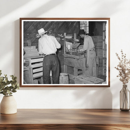 Mexican Box Makers at Alamo Texas Vegetable Plant 1939