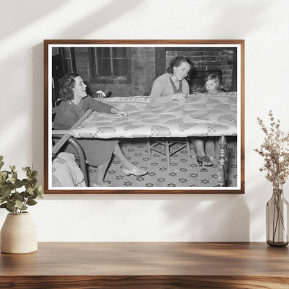 Quilting Scene in Sharecropper Home Mississippi 1939