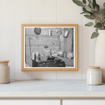 Vintage Kitchen Scene of Tenant Farm Family 1939