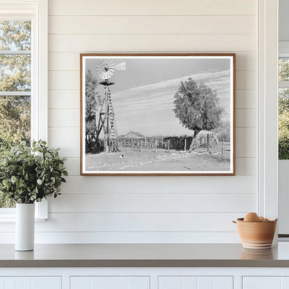 Windmill and Corral on Mexican Farm Hidalgo County 1939
