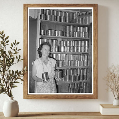 Farm Security Administration Clients Wife with Canned Goods 1939