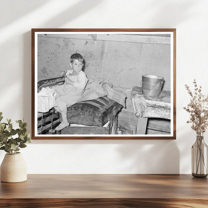 Young Boy in Tent Home Weslaco Texas February 1939