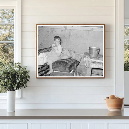 Young Boy in Tent Home Weslaco Texas February 1939