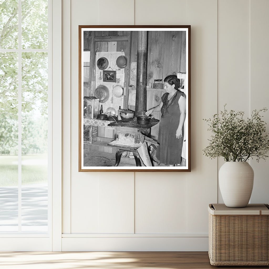 Mexican Farm Wife in Kitchen Hidalgo County Texas 1939