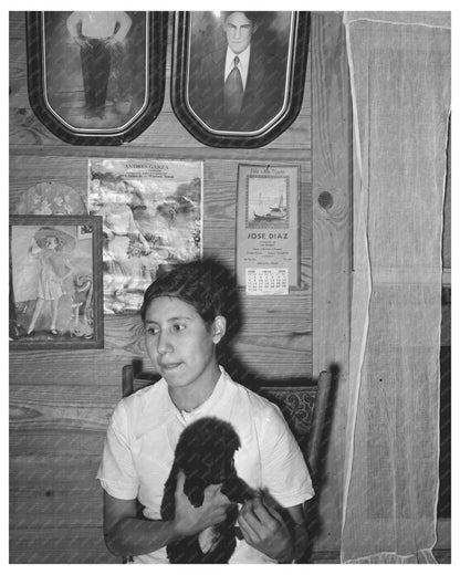 Young Girl from Mexican Farm Family Santa Maria Texas 1939