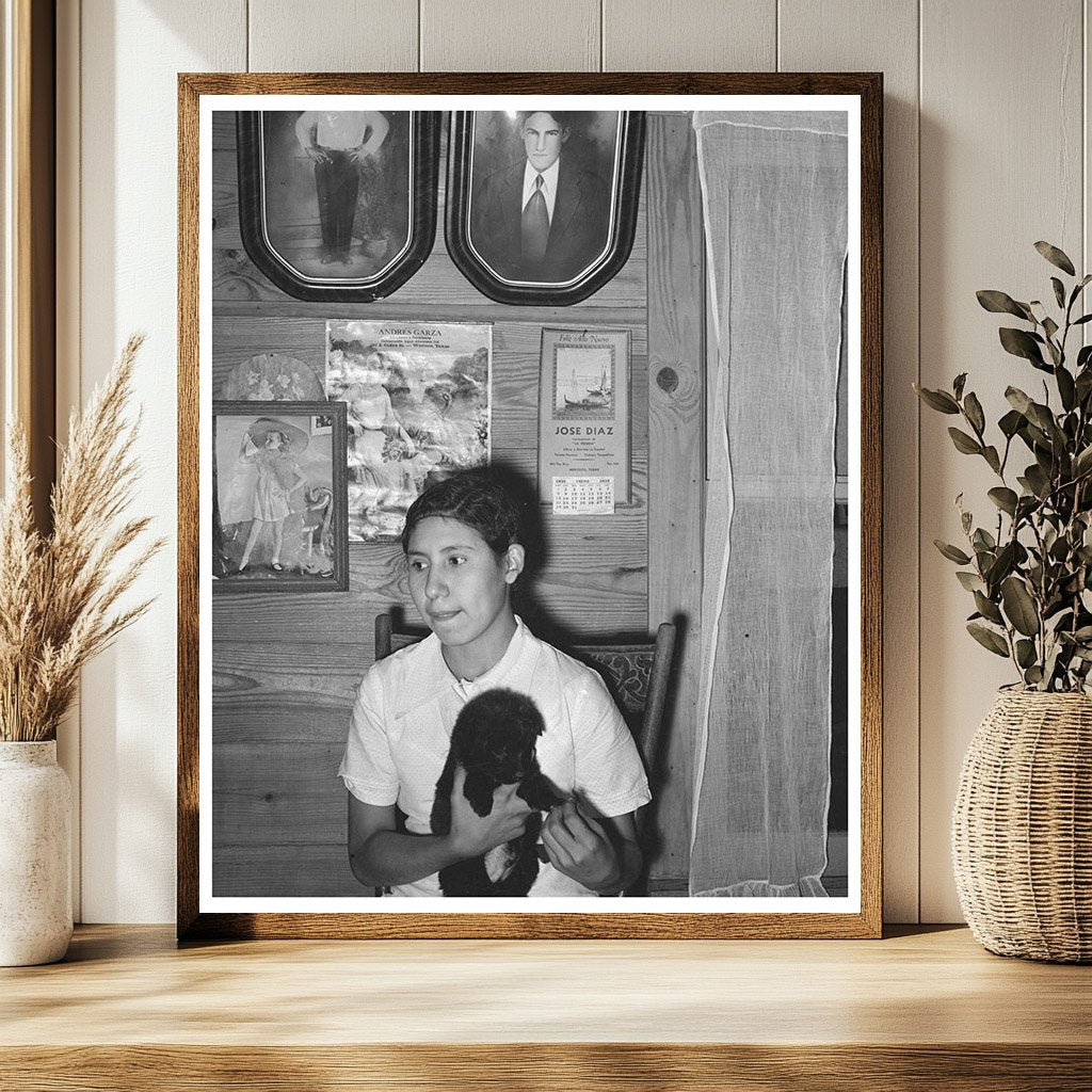 Young Girl from Mexican Farm Family Santa Maria Texas 1939