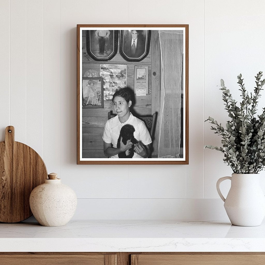 Young Girl from Mexican Farm Family Santa Maria Texas 1939
