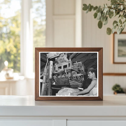 Lidding Machine for Vegetable Packing in Elsa Texas 1939