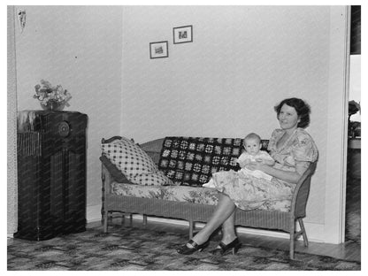 Vintage Living Room Interior Hidalgo County Texas 1939
