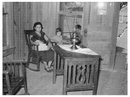Vintage Living Room of Mexican Farm Owner Texas 1939